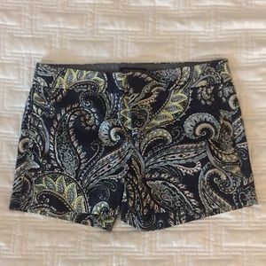 Banana Republic Paisley Hampton Fit Shorts NWOT